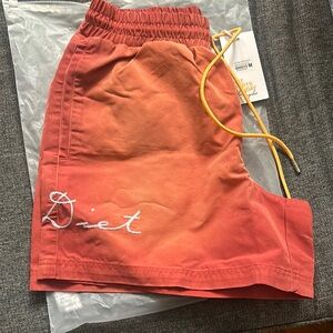 Diet STARTS MONDAY  TWILL BAY Orange Shorts SIZE MEDIUM